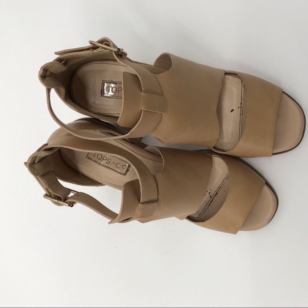 Topshop tan cutout block heels - Picture 5 of 5